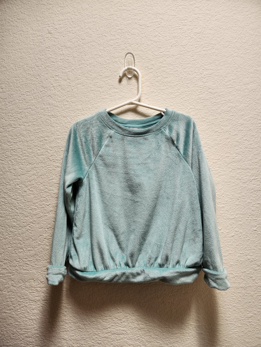 Cat & Jack Girls Micro Fleece Velour Sweatshirt XS 4/5 Pullover